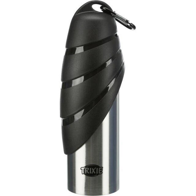 Trixie Flasche Mit Trinknapf Assortiert Silber/blau, Silber/schwarz 3 Trixie Flasche Mit Trinknapf Assortiert Silber/blau, Silber/schwarz