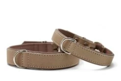 Maul Halsband Klassik Premium Taupe / Silber