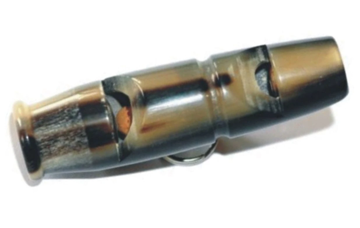 Büffelhornpfeife Doppelt (Pfiff&Triller) Länge 9cm 3 Büffelhornpfeife Doppelt (Pfiff&Triller) Länge 9cm