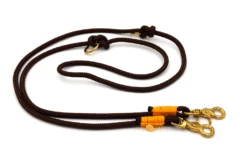 Tau Stil Führleine Rehbraun / Sonnengelb Taulänge 2 M / Taustärke 8 Mm