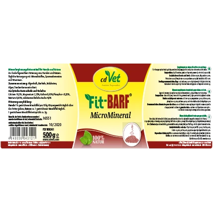 CdVet FitBarf MicroMineral 500 G 4 CdVet FitBarf MicroMineral 500 G – Bild 2