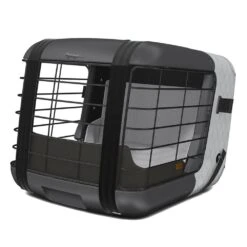 4pets Transportbox Caree Cool Grey -Katzen- Und Hundetagebuch 70511.0010 4
