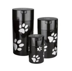 Ehaso Vakuum Futterdosen Schwarz Mit Weissen Pfötchen