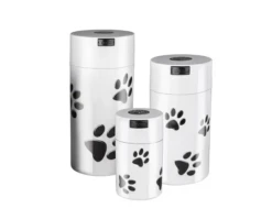 Ehaso Vakuum Futterdosen Weiss Mit Schwarzen Pfötchen