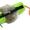 Futterdummy Mit Kaninchenfell Neongrün Länge 22cm, Durchmesser: 6.5cm