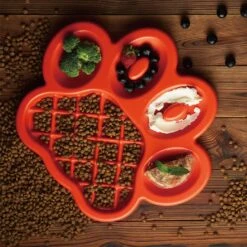 Pet Dream House PAW Slow Feeder Orange 36 X 30 X 3 Cm -Katzen- Und Hundetagebuch pdhf001.2