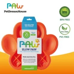 Pet Dream House PAW Slow Feeder Orange 36 X 30 X 3 Cm -Katzen- Und Hundetagebuch pdhf001.6