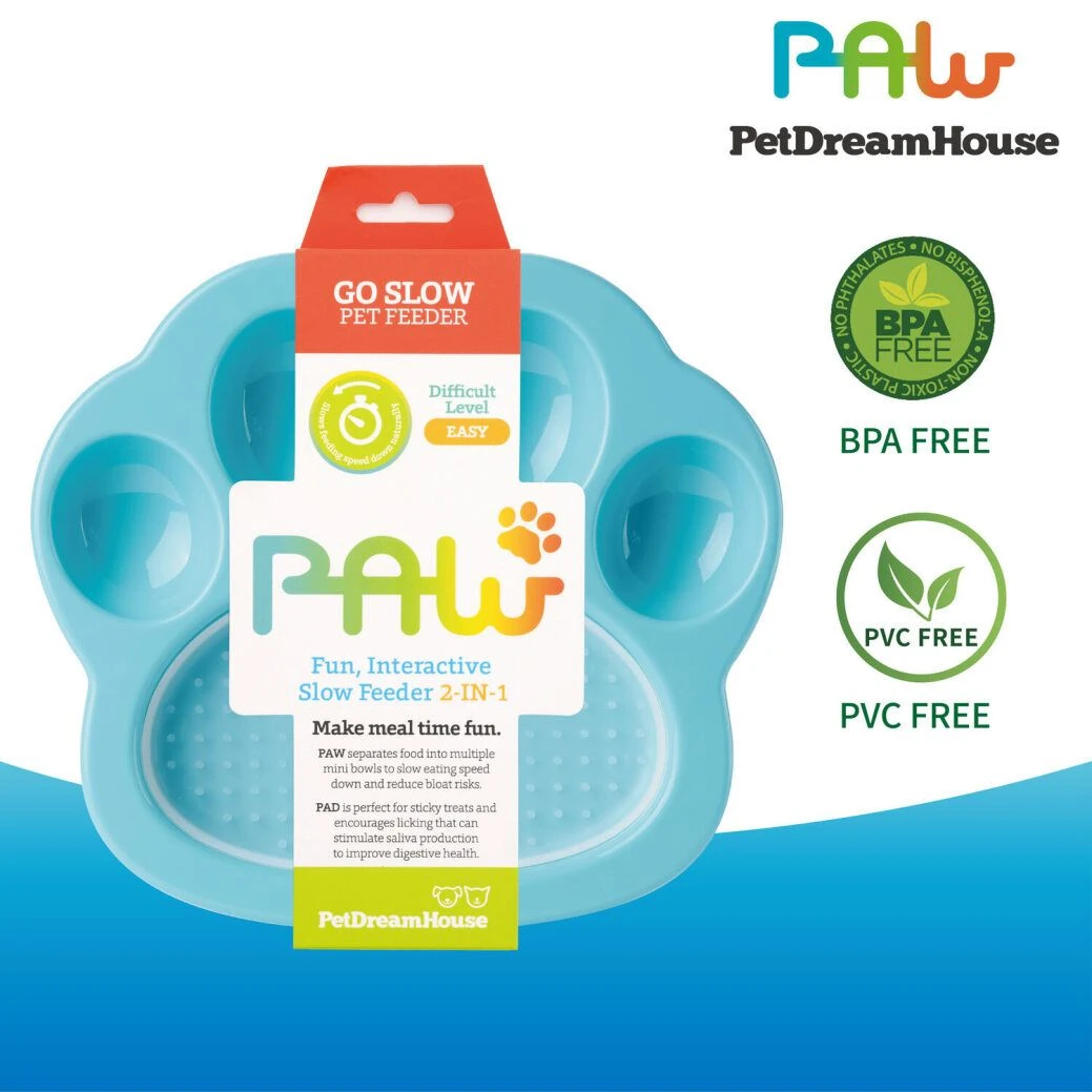 Pet Dream House PAW 2-IN-1 Mini Slow Feeder Blau 20 X 18 X 3 Cm 6 Pet Dream House PAW 2-IN-1 Mini Slow Feeder Blau 20 X 18 X 3 Cm – Bild 4