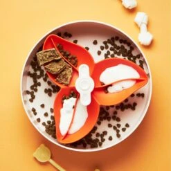 Pet Dream House Slow Feeder Bougainvillea Orange Ø 25 X 9.2 Cm -Katzen- Und Hundetagebuch pdhf101.2