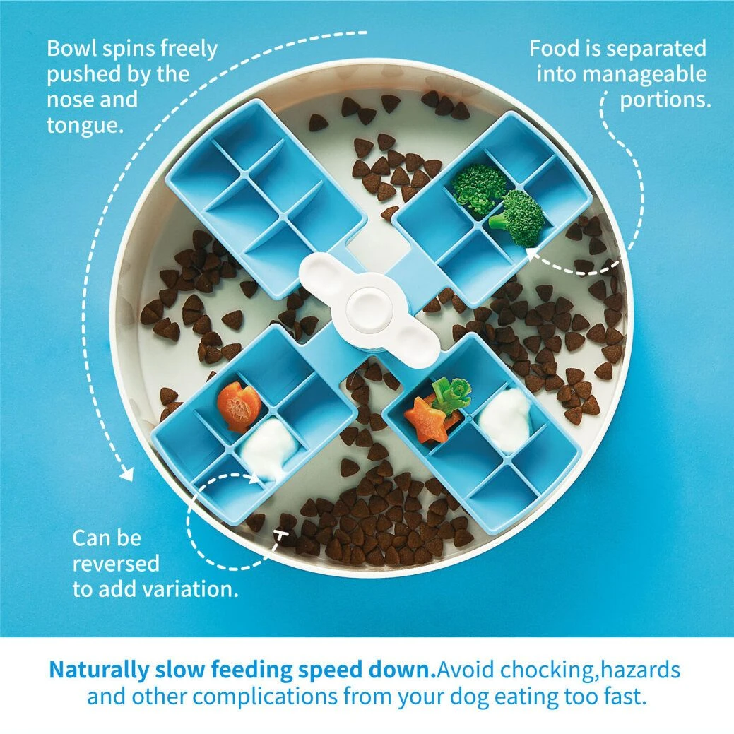 Pet Dream House Slow Feeder Windmühle Blau Ø 25 X 9.2 Cm 7 Pet Dream House Slow Feeder Windmühle Blau Ø 25 X 9.2 Cm – Bild 5